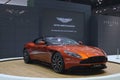 Bangkok - March 31 : Aston martin Spectre 007 DB11 on Orange car at The 37th Bangkok International Thailand Motor Show 2016 on Mar