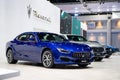 BANGKOK - MARCH 21 : Maserati Ghibli Hybrid on display at Bangkok International Motor Show 2023 on March 21, 2023 in Nonthaburi,
