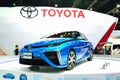 BANGKOK - March 26 : Toyota Mirai, Hydrogen engine Vehicle, on D Royalty Free Stock Photo