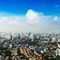 Bangkok Metropolis, aerial view over the biggest city