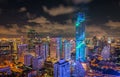 Bangkok night view Mahanakhon is the new highest building in Ban Royalty Free Stock Photo