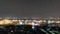 Bangkok nightlight reflecting city life Royalty Free Stock Photo