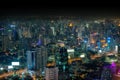 Bangkok, panorama of the city at night