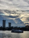 Bangkok river at sunset, Thailand