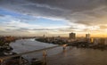 Bangkok river view before sunset Royalty Free Stock Photo