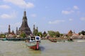 Bangkok Riverside Scene And Wat Arun Royalty Free Stock Photo