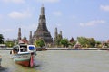 Bangkok Riverside Scene And Wat Arun Royalty Free Stock Photo