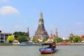 Bangkok Riverside Scene And Wat Arun Royalty Free Stock Photo