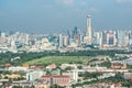 The Bangkok Royal Turf Club of Thailand under the Royal Patronage and Bangkok cityscape