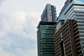 Bangkok`s business landmark cityscape with blue sky, Corporate building in Bangkok city Royalty Free Stock Photo