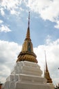 Stupa in Beautiful Grand Palace and Wat Phra Kaeo - Bangkok, Thailand Royalty Free Stock Photo