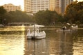 Lumpini Park at the sunset ,Thailand