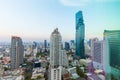 Bangkok skyline Mahanakorn building cityscape sunset