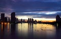 Bangkok skyline in the morning Royalty Free Stock Photo