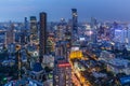 Bangkok skyline at night from Banyan Tree Hotel