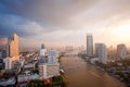 Bangkok Skyline sunset Royalty Free Stock Photo