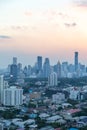 Bangkok skyline sunset panorama