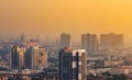 Bangkok Skyscraper view of many buildings Royalty Free Stock Photo