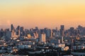 Bangkok Skyscraper view of many buildings,Thailand. Royalty Free Stock Photo