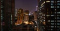 Bangkok skyscrapercity at the night time. Bangkok`s bustling downtown area