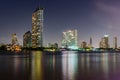 Skyscrapers at night