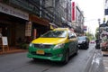 Bangkok Taxi meter on the downtown street