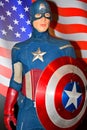 Chris Evans as Captain America wax figure at Madame Tussauds in Bangkok, Thailand