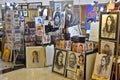 Realistic portrait sketches, paintings in the contemporary arts centre, Bangkok Art and Culture Centre or BACC in Bangkok
