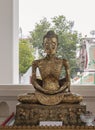 Buddha Statue Brass sitting in Meditation Posture Skinny. Fasting, Emaciated