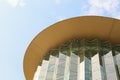 Bangkok,Thailand-02 APR 2018: circle shape modern shopping mall building view,glass facade