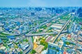 Aerial view on Bangkok City, Thailand