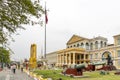 Bangkok,Thailand- April16, 2023: Building of the Ministry of Defense of Thailand It is a European-style building, yellow, with
