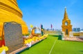 The courtyard of main Chedi of Wat Saket temple, Bangkok, Thailand