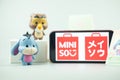 Bangkok, Thailand - April 13, 2021 : Cute figurine of Eeyore and Owl, Winnie the pooh Figures Mystery box Blind box from Miniso