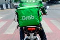 Bangkok, Thailand - April 22, 2020 : Grab food delivery service through its app