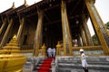 BANGKOK, THAILAND - APRIL 6, 2018: The Grand Palace - Chakri Day - Decorated in gold and bright colors where buddists go