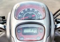 BANGKOK, THAILAND - APRIL 03, 2019: Instrument Panel on a New 2019 Honda Scoopy i Club 12 Motor Scooter