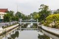 Bangkok,Thailand - April 16, 2023: The Khlong Rop Krung is a historical canal in Bangkok. Known for its beautiful scenery and