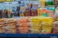 Bangkok, Thailand - April 23, 2017: Local sweet snacks and dessert for sale at Or Tor Kor Market (Marketing Organization for Farm