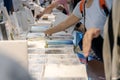 Bangkok, Thailand - April 6, 2019 : Many people attend books at Bangkok International Book Fair at Queen Sirikit National Royalty Free Stock Photo