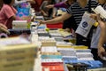 Bangkok, Thailand - April 6, 2019 : Many people attend books at Bangkok International Book Fair at Queen Sirikit National Royalty Free Stock Photo