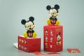 Bangkok, Thailand - April 10, 2021 : Mickey Mouse and Friends Figure blind box collection is random figure inside from Miniso shop