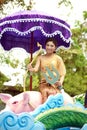 Miss Songkran Pageant on Thai New Year Parade. Royalty Free Stock Photo