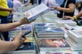 Bangkok, Thailand - April 6, 2019 : People choose books at Bangkok International Book Fair at Queen Sirikit National Convention Royalty Free Stock Photo