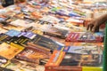 Bangkok, Thailand - April 6, 2019 : Piles of books at Bangkok International Book Fair at Queen Sirikit National Convention Center Royalty Free Stock Photo