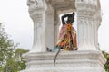 Bangkok,Thailand - April 16,2023: Thokkathan-Mother Earth Squeezing Her Hair is a shrine located on Ratchadamnoen Nai Road. Near