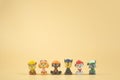 Bangkok, Thailand - April 15, 2021 : Toy of PAW patrol team standing in a row. Heroes of the animated series Royalty Free Stock Photo