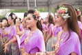 Bangkok, Thailand - April 12, 2015: Unidentified dancer performs