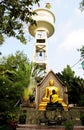 Water tower and Buddha altar. Bangkok, Thailand