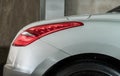 Close-up of Rear light or Tail lamp of White peugeot rcz sports car Royalty Free Stock Photo